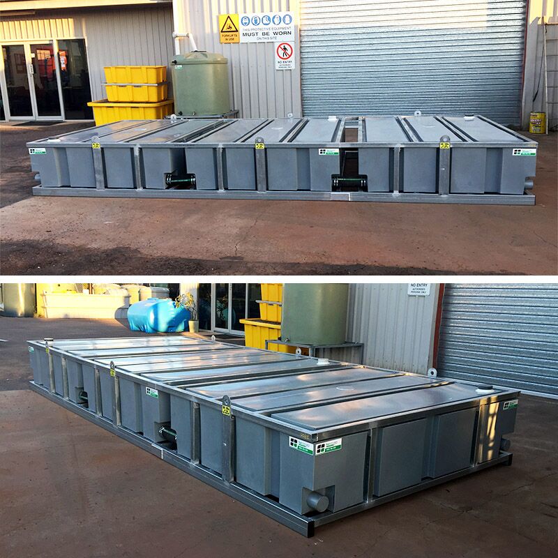 6000L Waste Tank - Side & End View